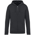 Heren Hooded Sweater Full Zip Native Spirit NS402 Iron Grey